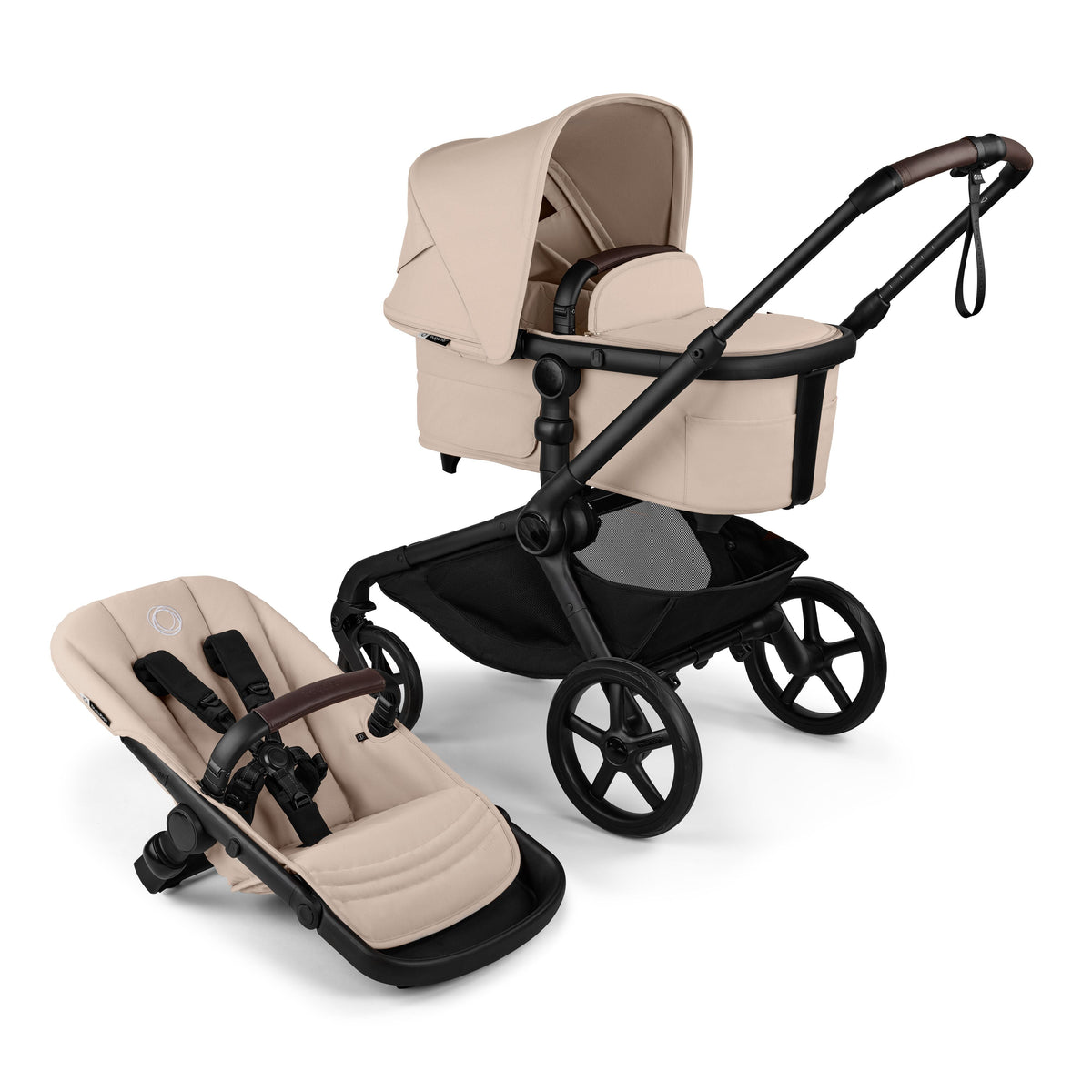 Kangaroo Single-to-Double Stroller Complete With Bassinet