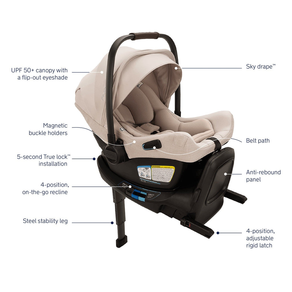 PIPA aire rx Infant Car Seat + PIPA RELX Base
