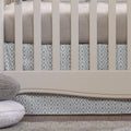 Liz and Roo Taupe and Aqua Archery Crib Skirt