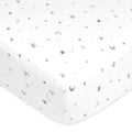 Printed Jersey Crib Sheet Grey Moon Stars