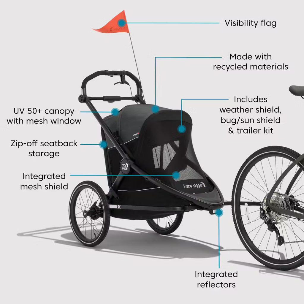 City Prix Jogger + BIke Trailer + Shield Bundle