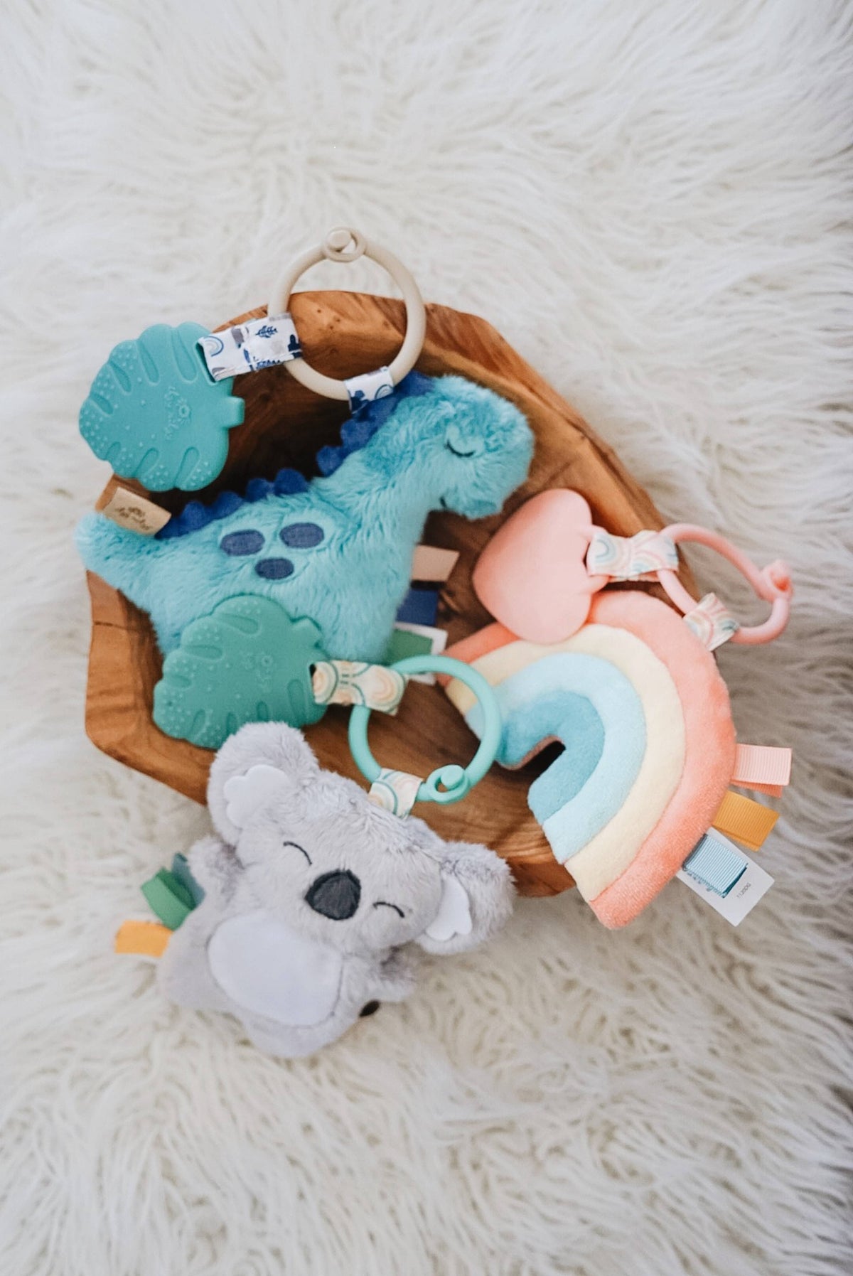 Itzy Pal™ Plush + Teether: Mushroom
