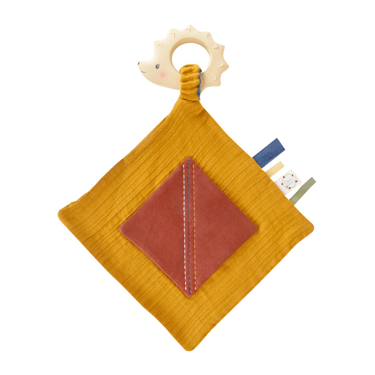 Ethan the Hedgehog Comforter with Organic Natural Rubber Teether