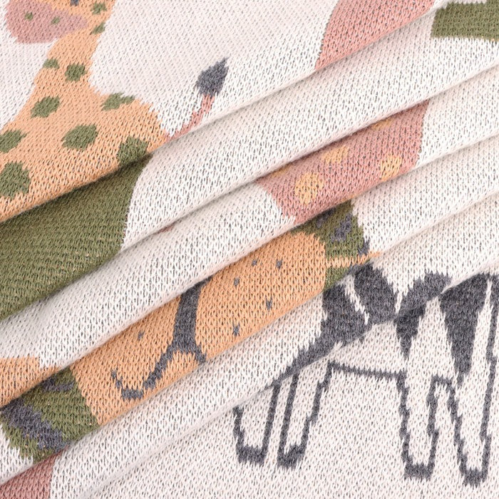 Organic Cotton Jacquard Sweater Knit Baby Blanket