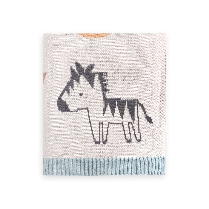 Organic Cotton Jacquard Sweater Knit Baby Blanket
