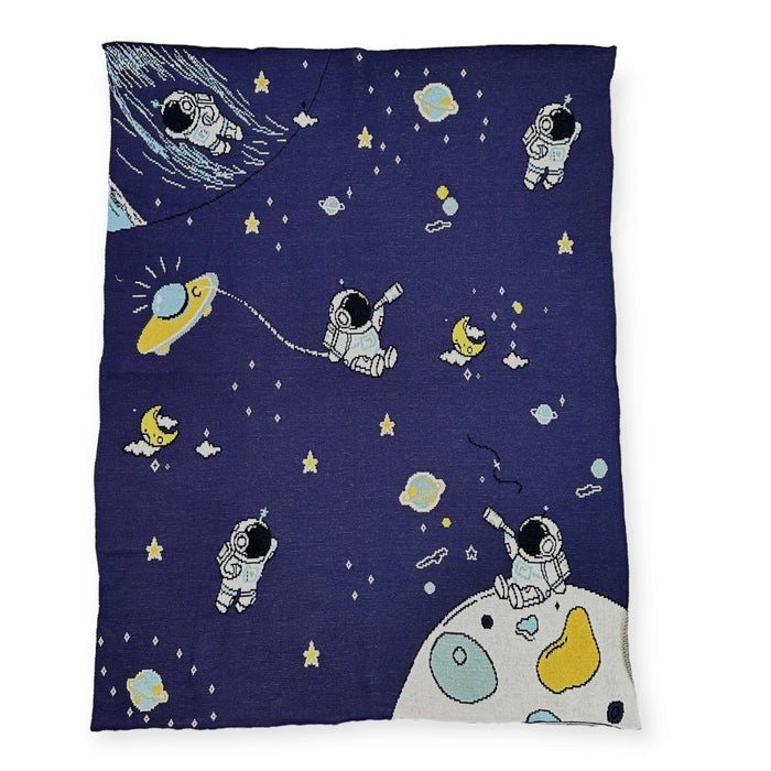 Organic Cotton Jacquard Sweater Knit Baby Blanket