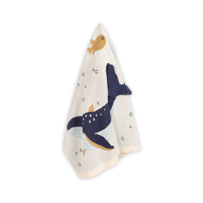 Organic Cotton Jacquard Sweater Knit Baby Blanket