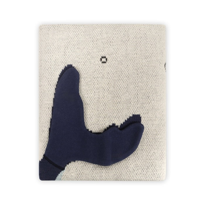Organic Cotton Jacquard Sweater Knit Baby Blanket