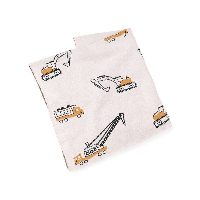 Organic Cotton Jacquard Sweater Knit Baby Blanket