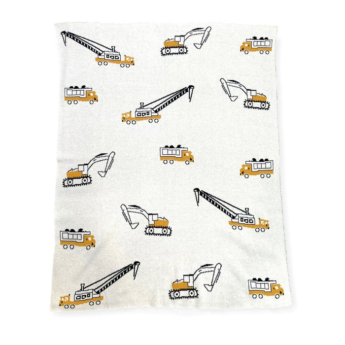 Organic Cotton Jacquard Sweater Knit Baby Blanket