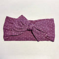 Sugar + Maple Baby Classic Dots Bow Headband - Amethyst