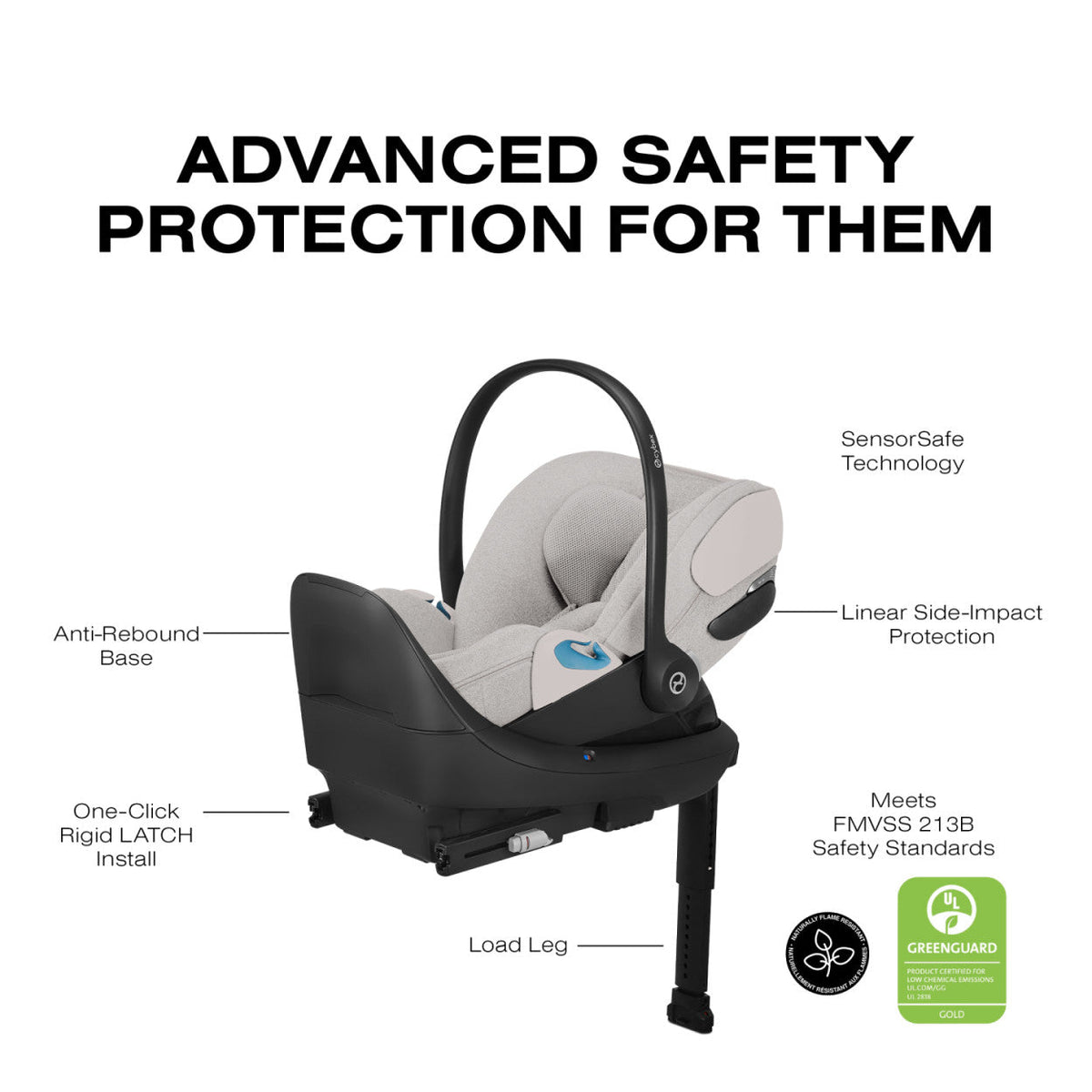 Cloud T Comfort Extend Reclining Infant Car Seat with SensorSafe