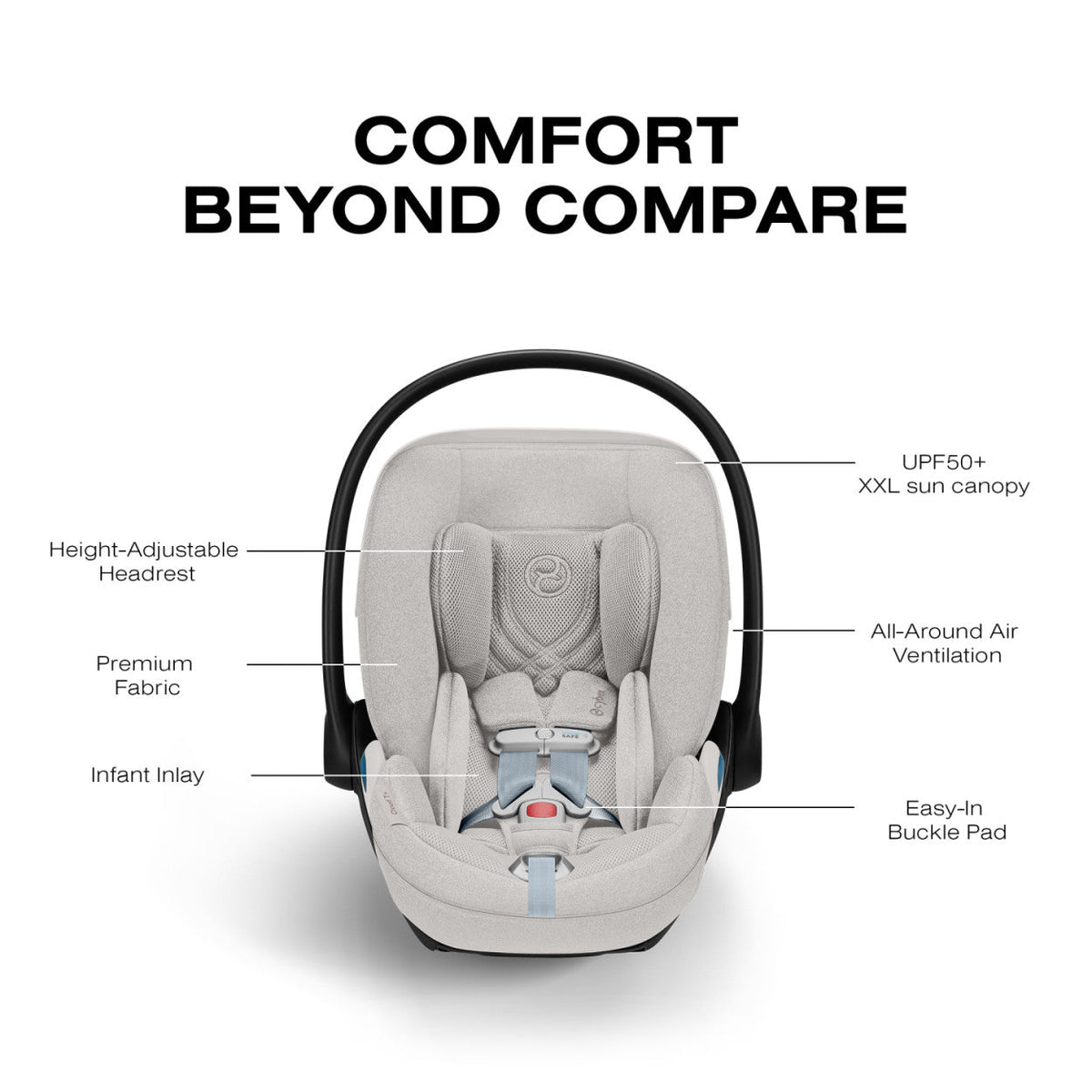 Cloud T Comfort Extend Reclining Infant Car Seat with SensorSafe