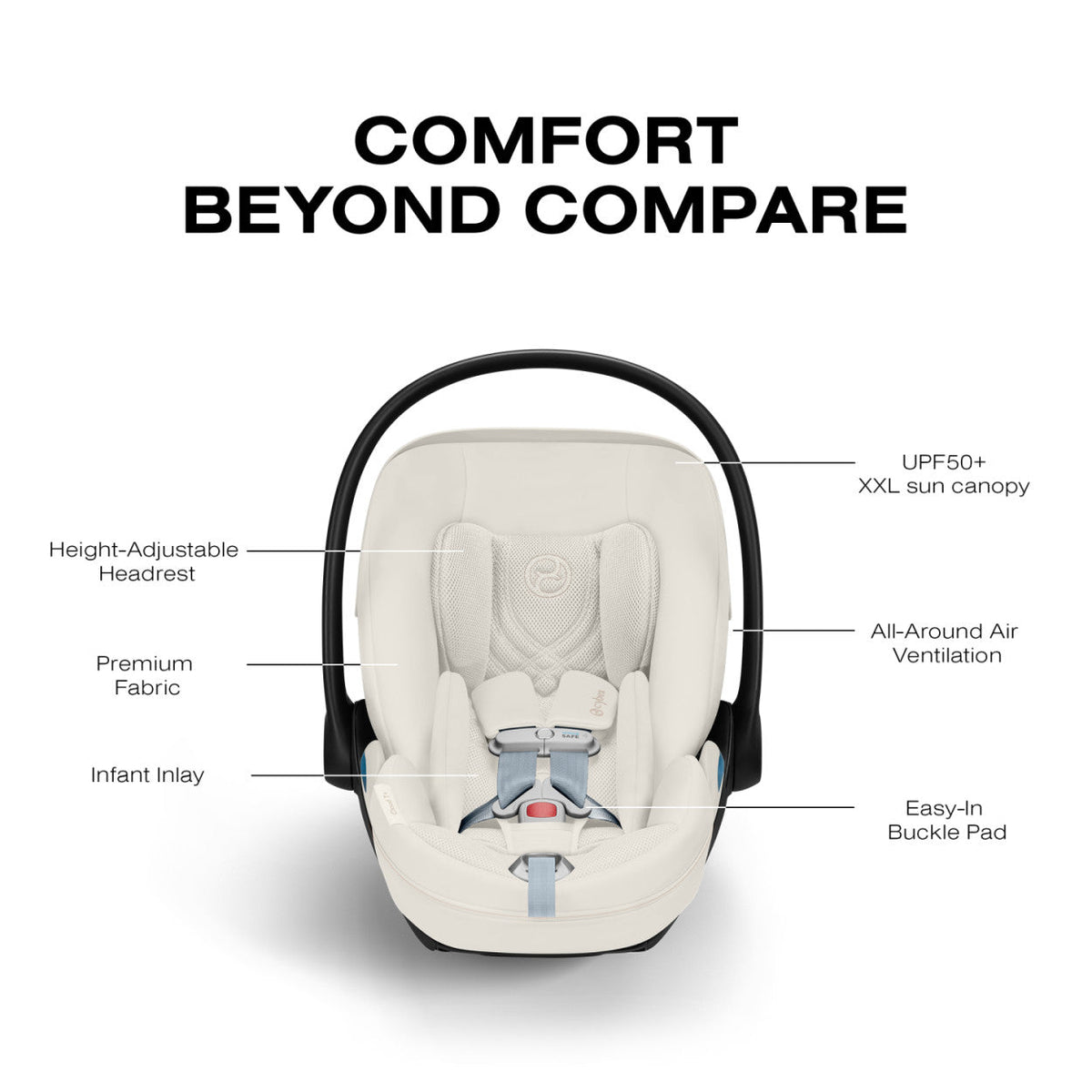 Cloud T Comfort Extend Reclining Infant Car Seat with SensorSafe