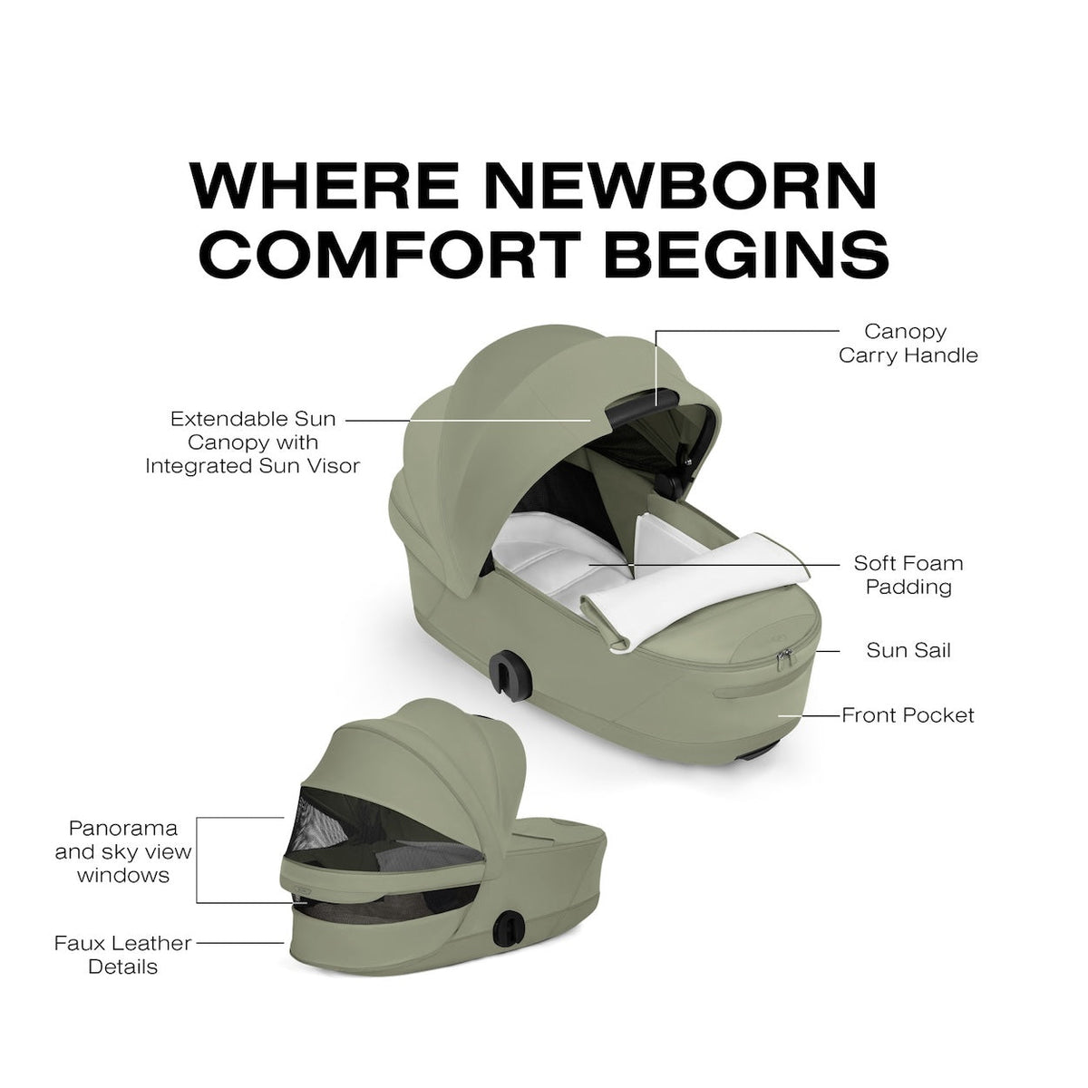 Foldable Lux Carry Cot for COYA / MIOS - Style Collection