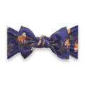 Printed Knot Headband - Navy Sloth