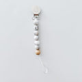 Sugar + Maple Silicone Pacifier + Teether Clip - Marble