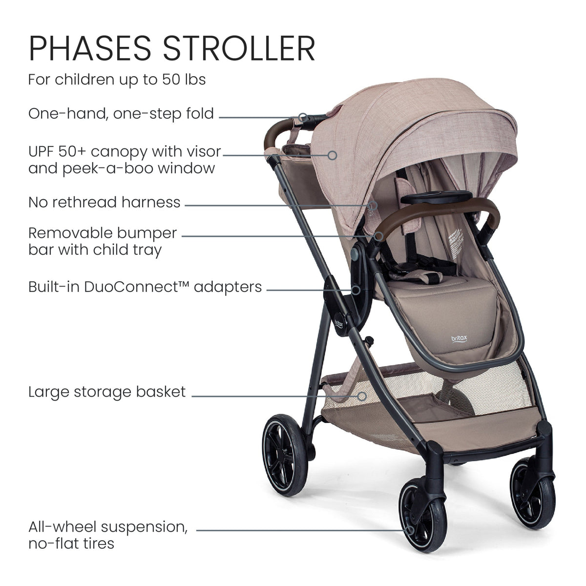 Phases Travel System with Arbor Infant Car Seat + StayTight Base