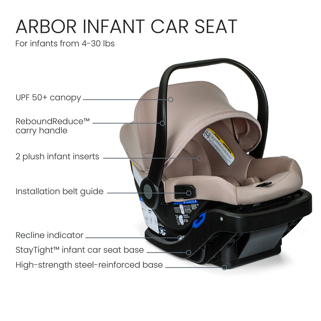 Phases Travel System with Arbor Infant Car Seat + StayTight Base