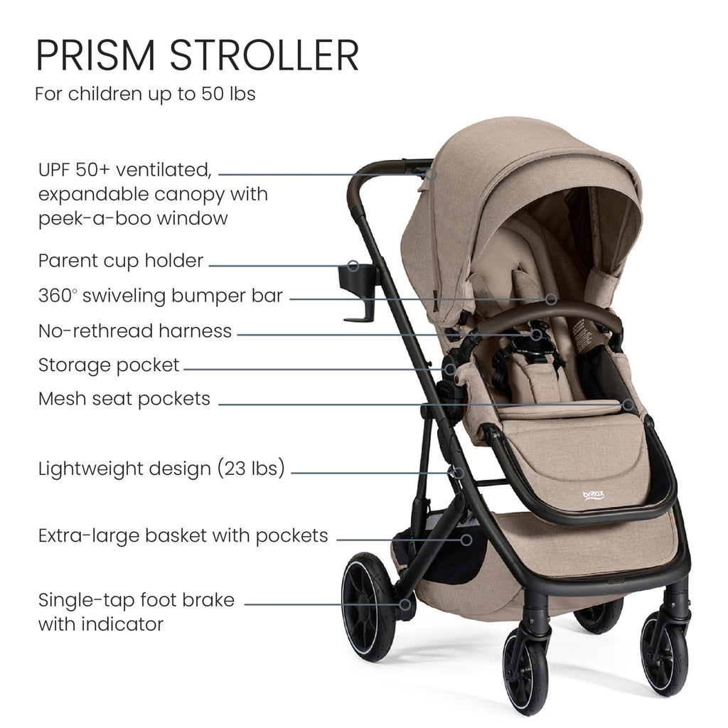 Prism Full-Size Travel System with Willow S Infant Car Seat + Alpine Base