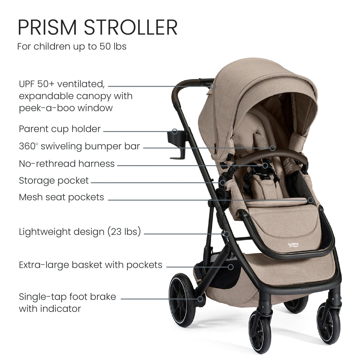 Prism Full-Size Travel System with Willow S Infant Car Seat + Alpine Base