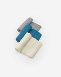 Cotton Muslin Swaddle 3 Piece Set in Lake