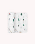 Cotton Muslin Single Swaddle - Powder Party