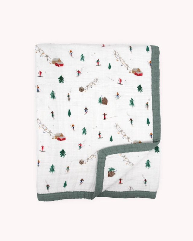 Cotton Muslin Quilted Throw Blanket