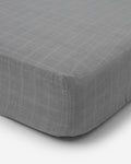 Little Unicorn Cotton Muslin Crib Sheet - Nickel
