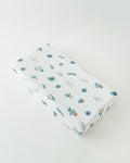 Little Unicorn Cotton Muslin Changing Pad Cover in Prickle Pots