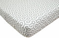 Gray Honeycomb Percale Crib Sheet