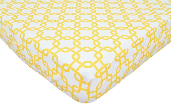 Golden Yellow Twill Percale Crib Sheet