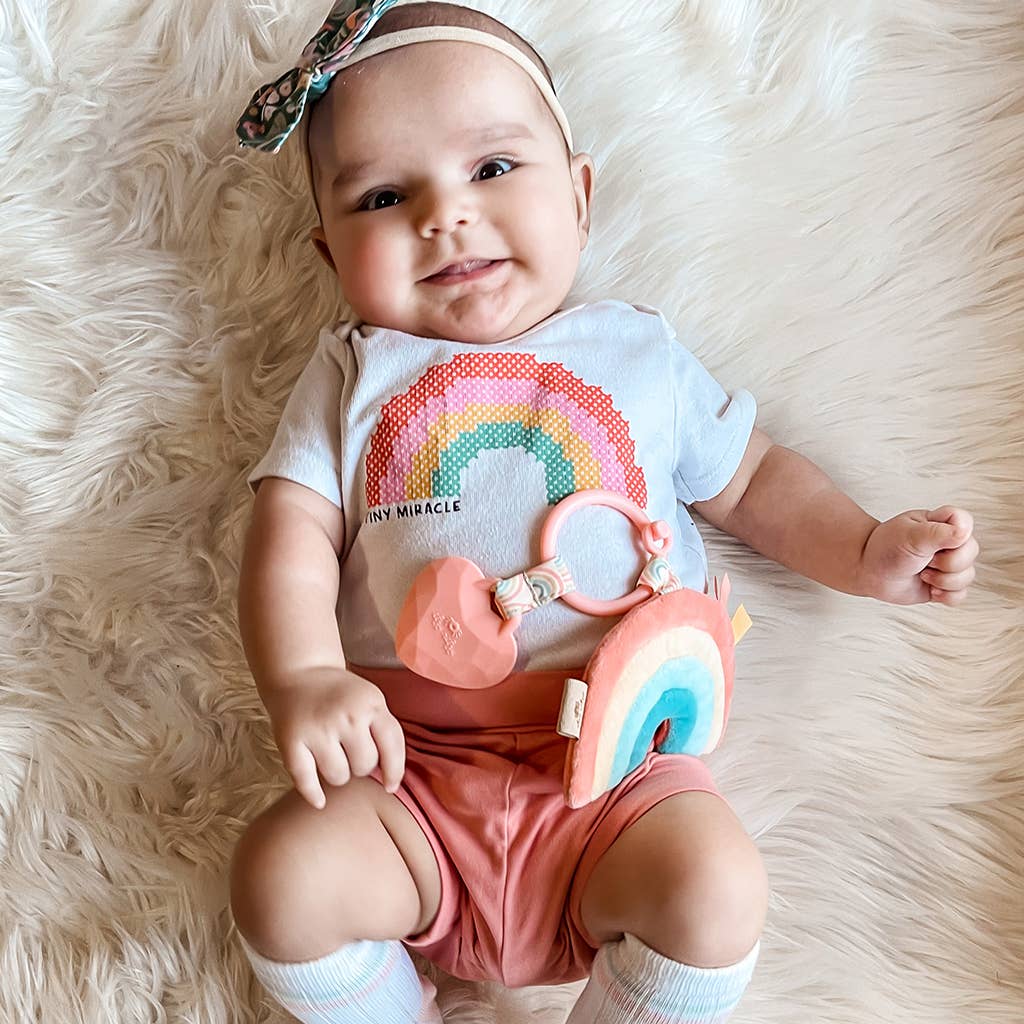 Itzy Pal™ Plush + Teether: Mushroom