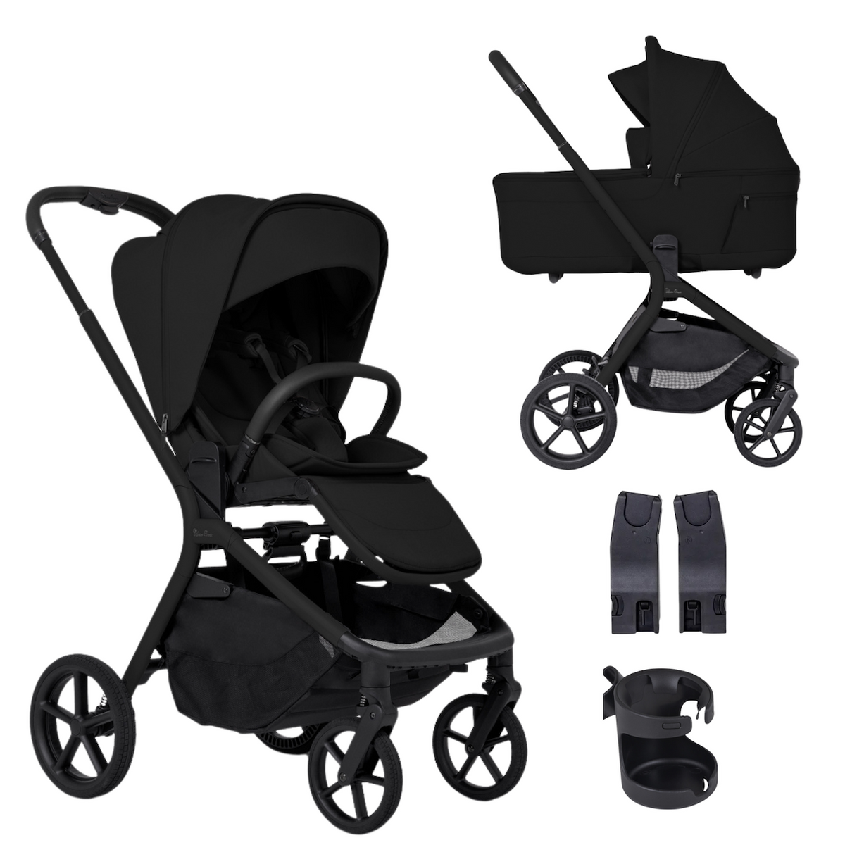 Breez Stroller + Folding Bassinet Newborn Bundle ( w/ Cup Holder & Car Seat Adapter )
