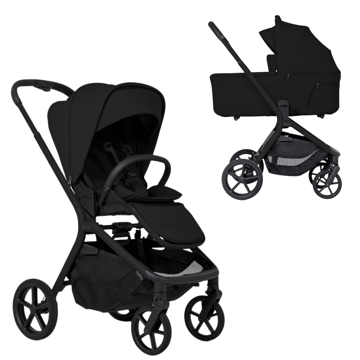 Breez Mid-Size Compact Stroller + Compact Foldable Bassinet