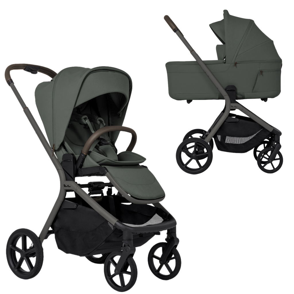 Breez Mid-Size Compact Stroller + Compact Foldable Bassinet