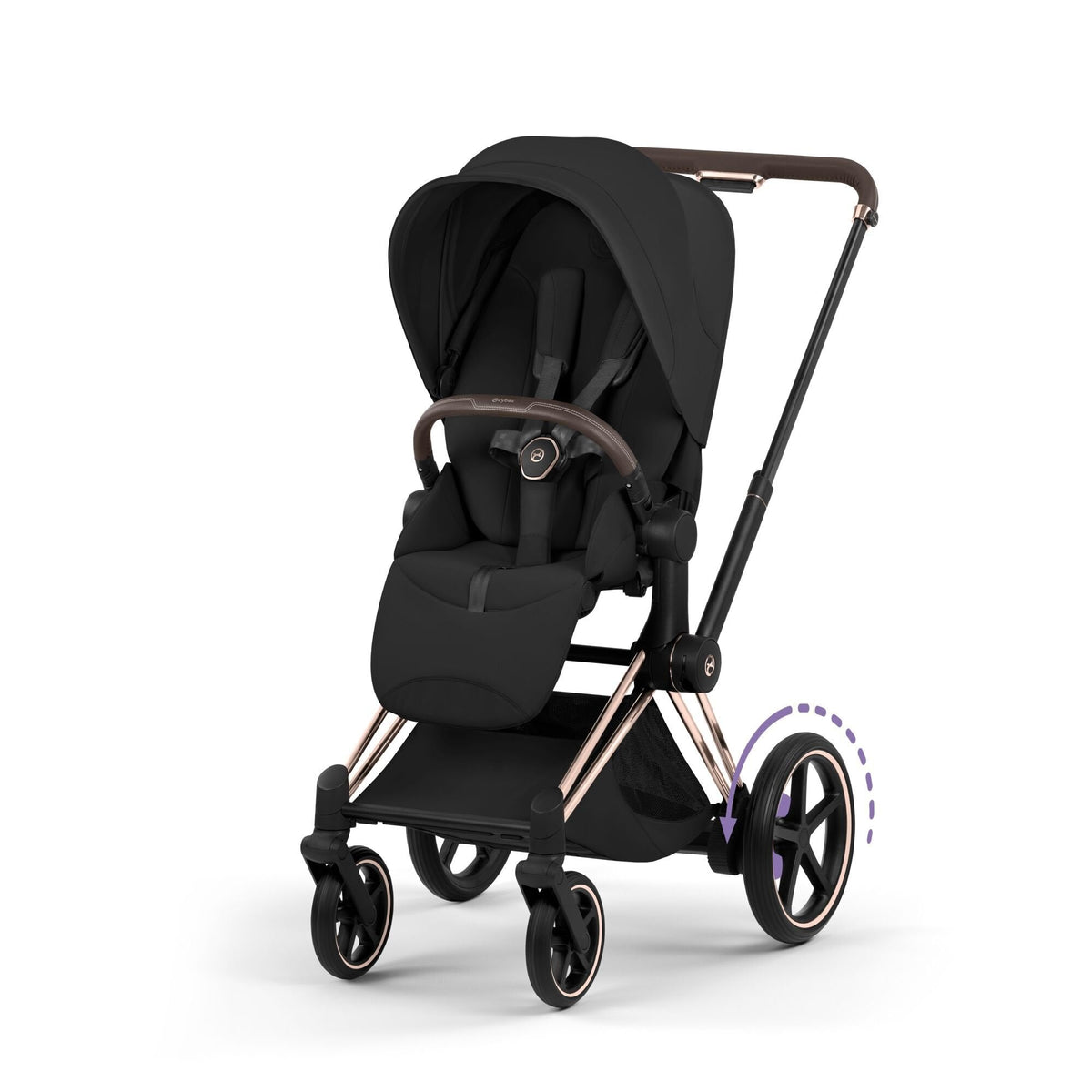 e-Priam Stroller - Style Collection - Rose Gold Frame
