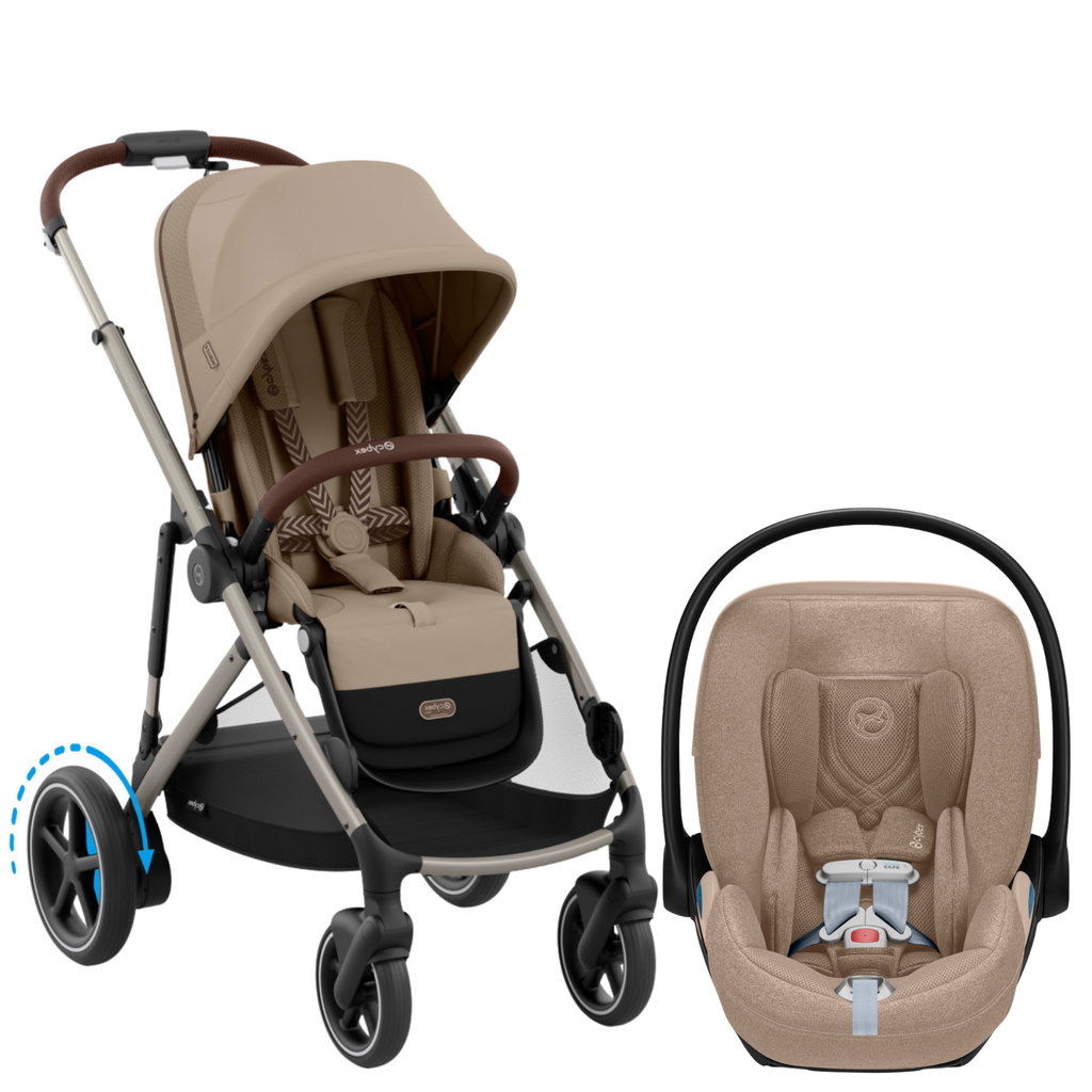 e-Gazelle S Stroller + Cloud T Infant Car Seat Travel System