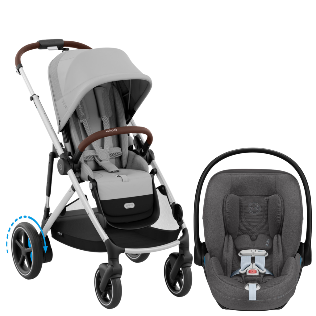 e-Gazelle S Stroller + Cloud T Infant Car Seat Travel System