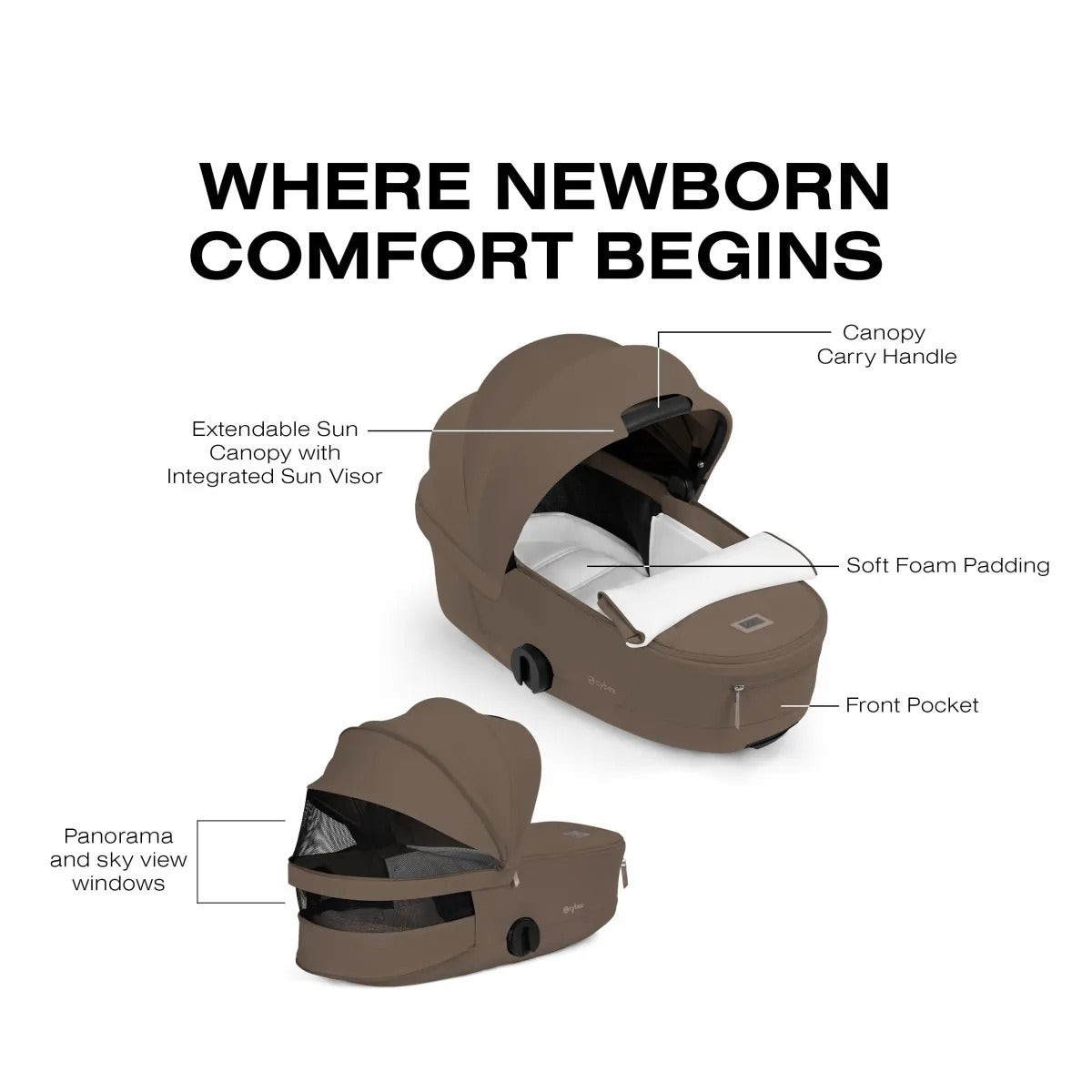 Foldable Lux Carry Cot for COYA / MIOS - Comfort Collection