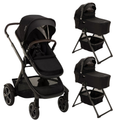 DEMI next Stroller + Twin Bassinet Bundle - Caviar