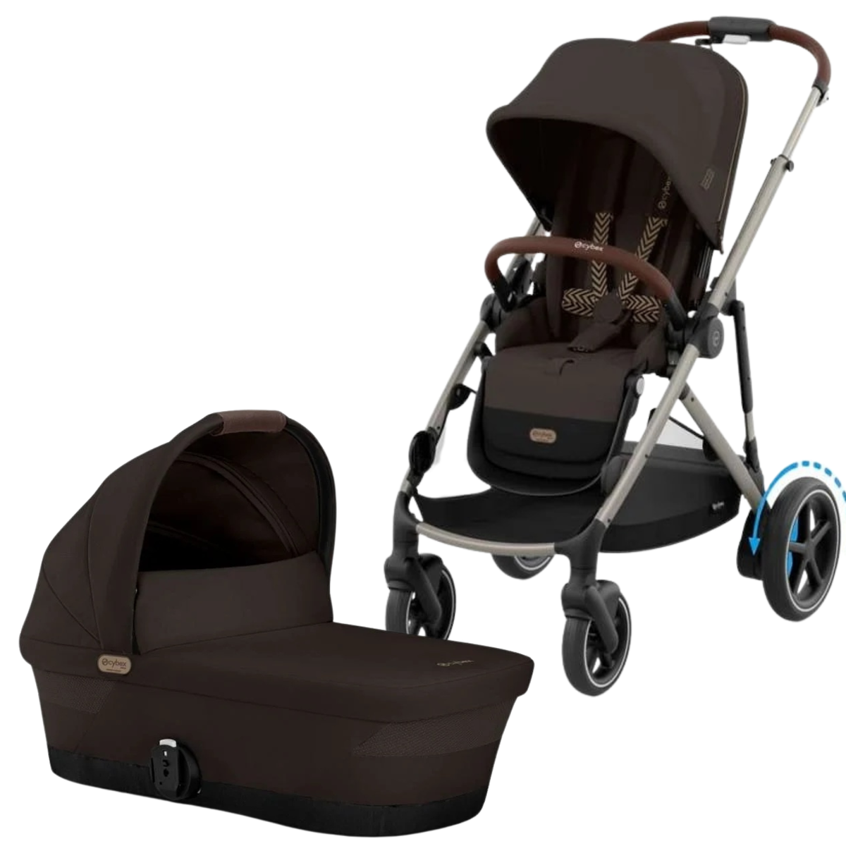e-Gazelle S Electronic Stroller + Cot