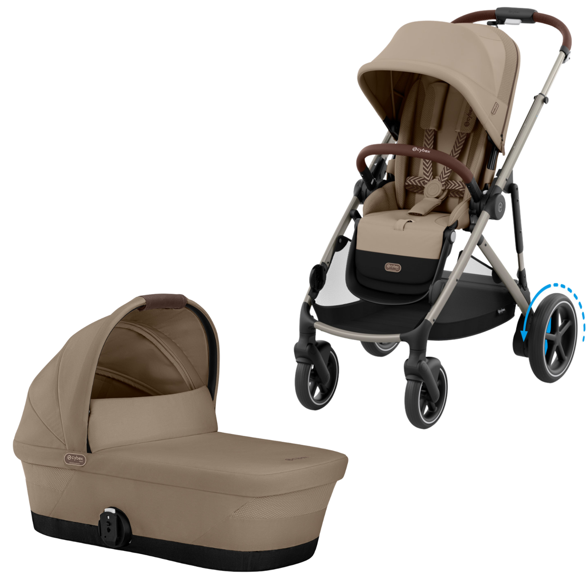 e-Gazelle S Electronic Stroller + Cot