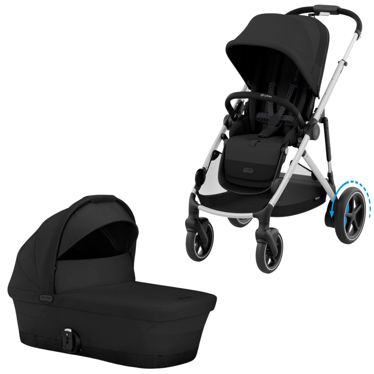 e-Gazelle S Electronic Stroller + Cot