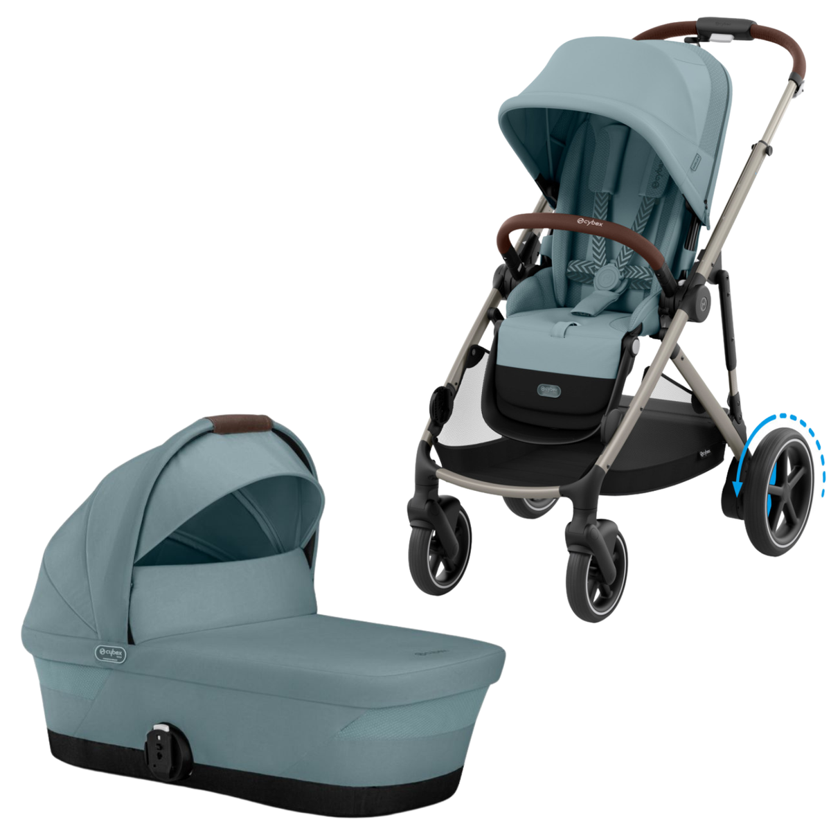 e-Gazelle S Electronic Stroller + Cot