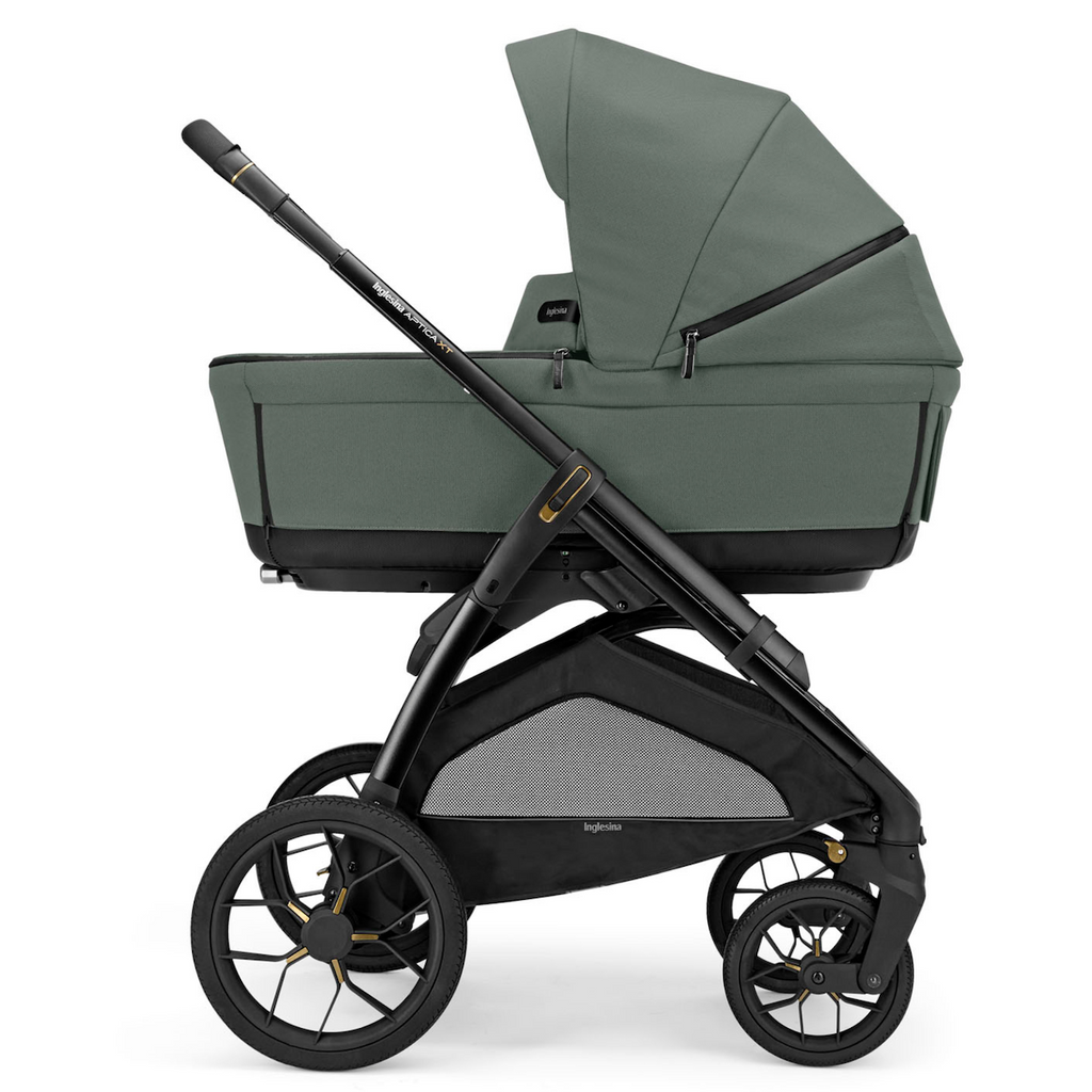 Aptica XT Newborn-Ready All-Terrain Stroller Bundle with Bassinet & Stand