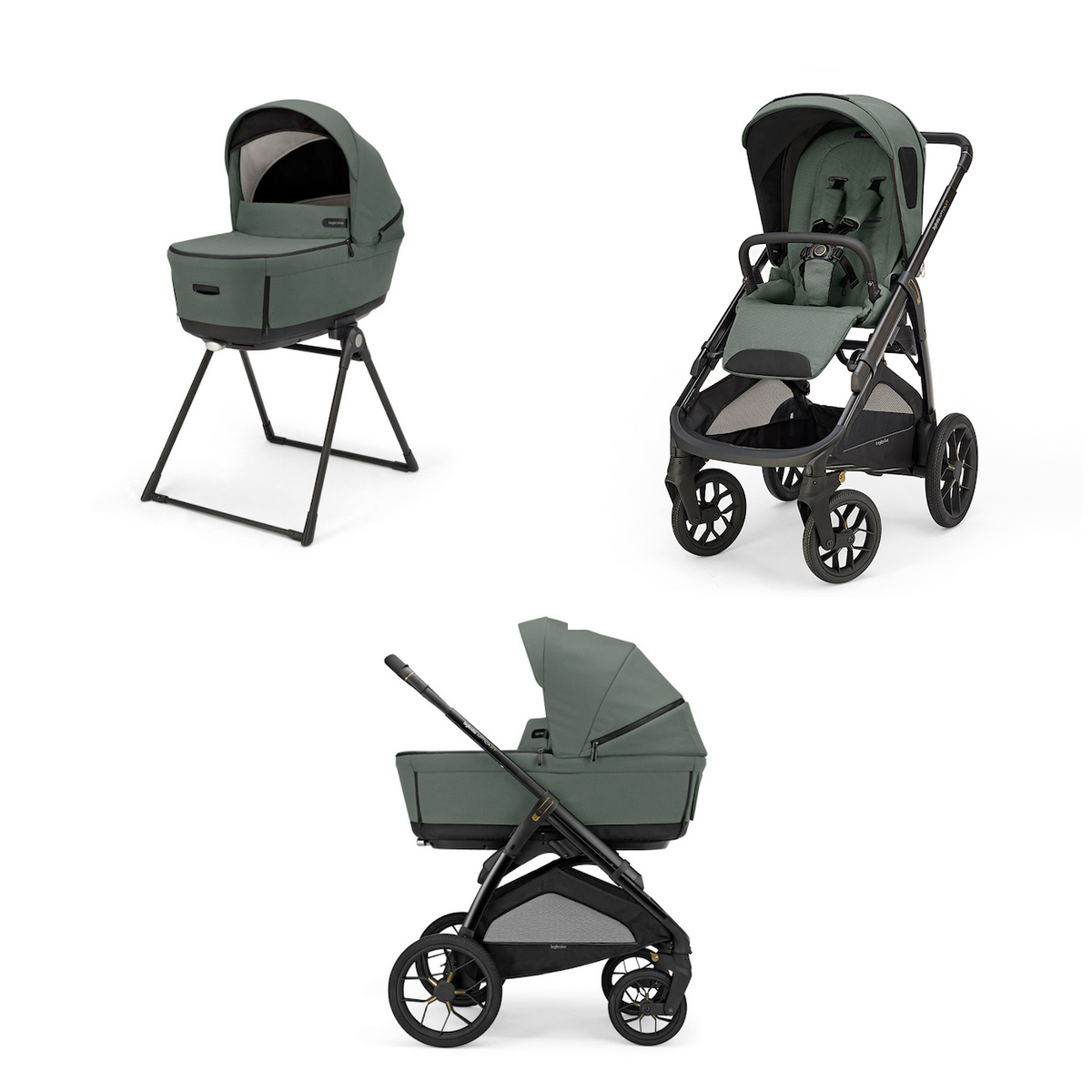 Aptica XT Newborn-Ready All-Terrain Stroller Bundle with Bassinet & Stand