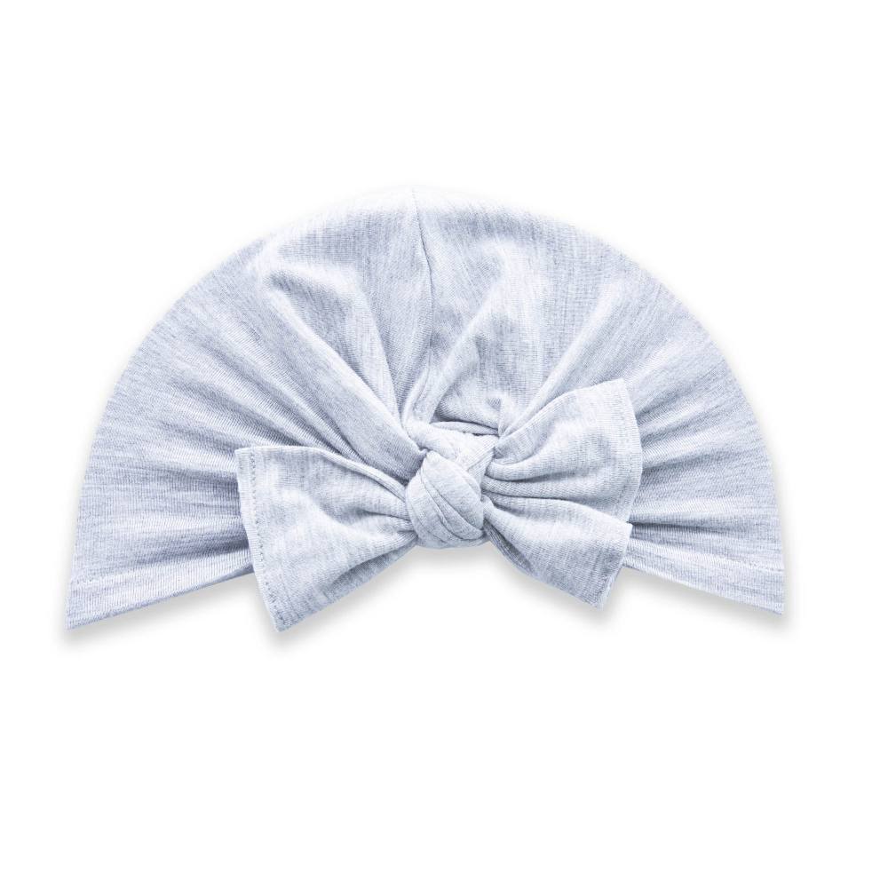 Knot Turban Headband in Heather Grey