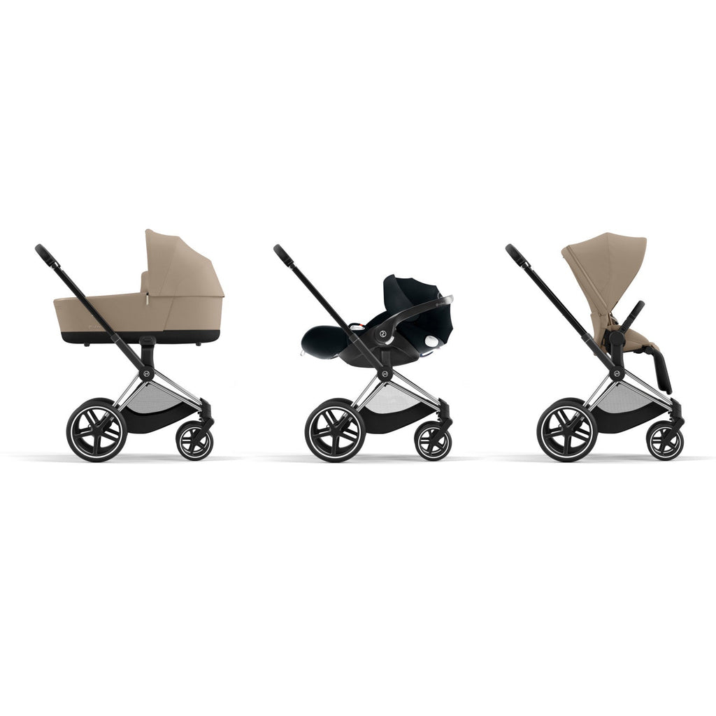 Priam 4 Stroller w/ Chrome Frame + Black Handle