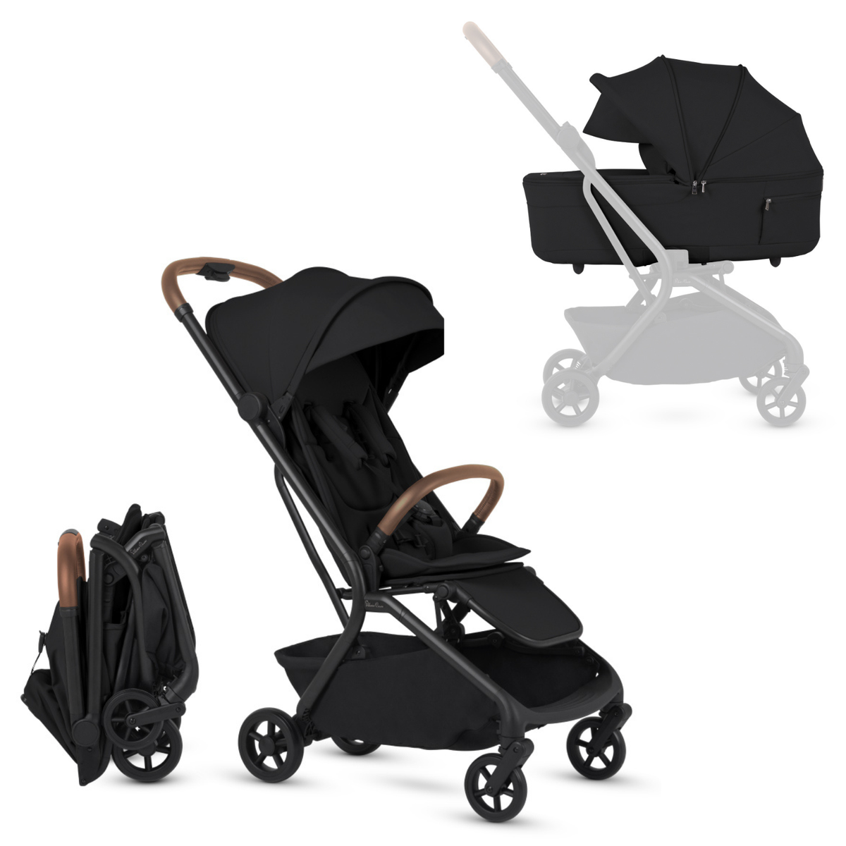 Nia Compact Travel Stroller + Foldable Compact Bassinet